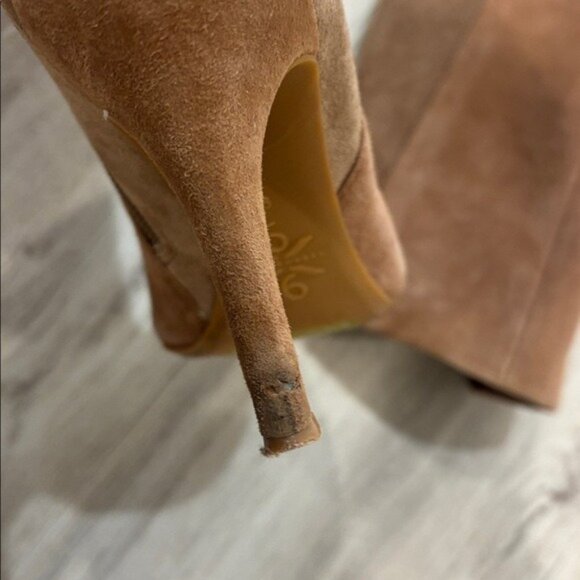 Nine West suede leather Elegant Tan Knee-High Women's Boots size 9 - Picture 5 of 10